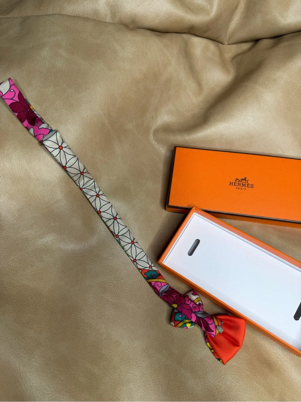 Hermes Multicolor Bow Tie